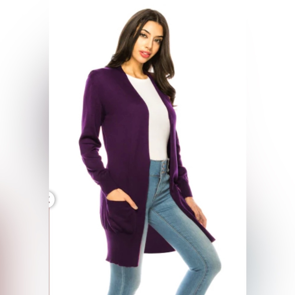 Pink Republic | Purple cardigan with pockets